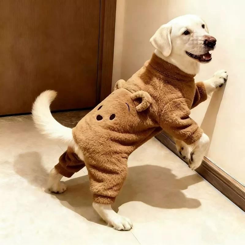 Pet Dog Winter Coat Large Breeds - Soft Warm 4-Legged Sweater Golden Retriever Samoyed Lab