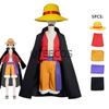 Anime Monkey D Luffy Cosplay Kostüm Kimono Kapitän der Strohhut-Piraten ONE PIECE Halloween Outfits