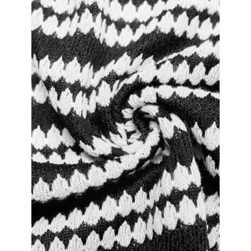 Striped Knit Sleeveless Bodycon Maxi Dress For Women
