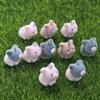 2Pcs Adorable 3D Mini Flocking Pig Charms Soft Flocked Piggy Pendants for DIY Jewelry Making Kids Art Craft Projects