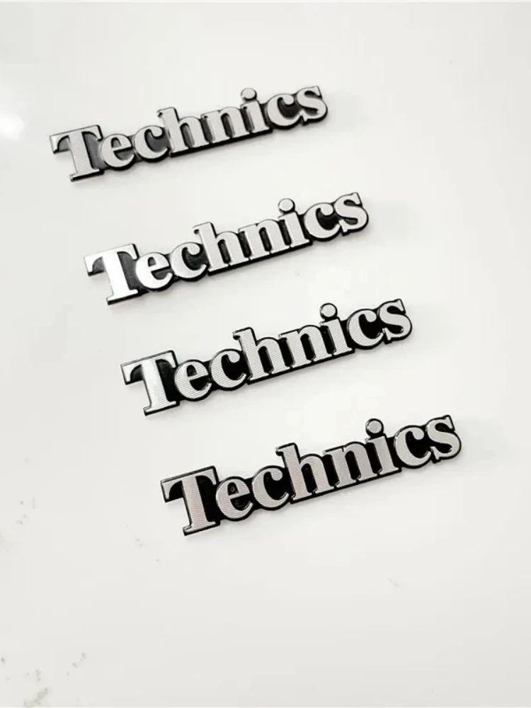 4X Technic Speaker 46x9mm aluminum sticker technics car styling stereo speaker badge emblem Sticker Car Accessories