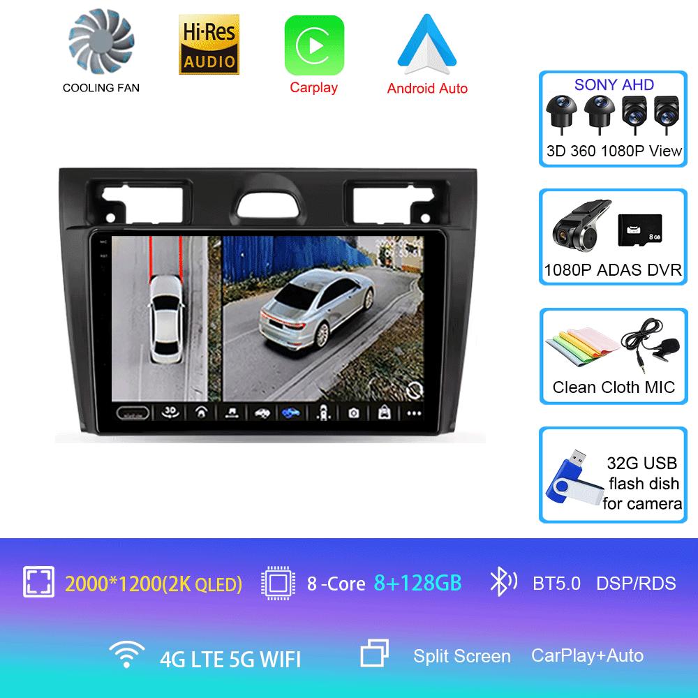 Android 14 For Ford Fiesta Mk VI 5 Mk5 2002 - 2008 Car Radio Multimedia Video Player Navigation GPS No 2din 2 din dvd