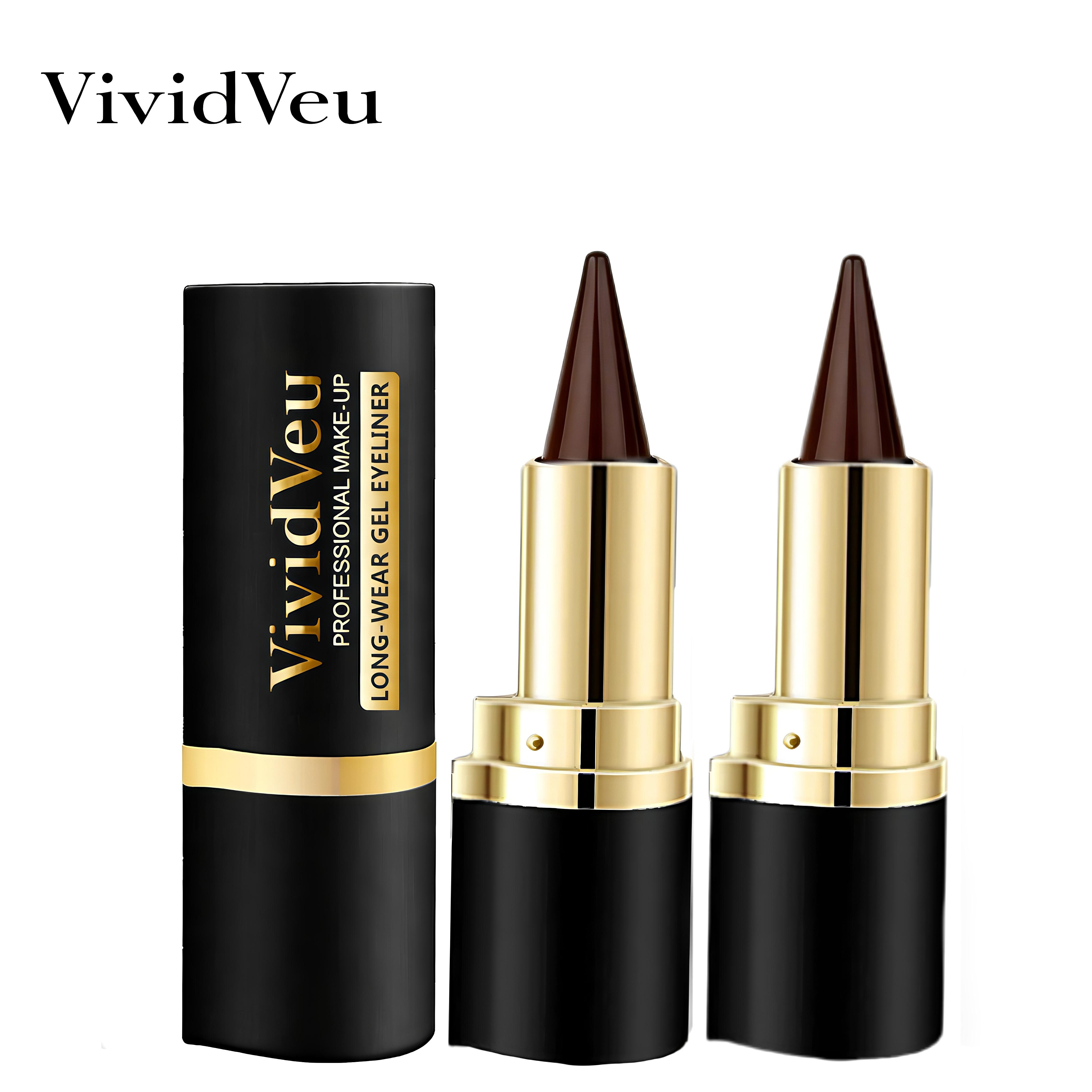 

2-pack of Waterproof and Sweatproof Eyeliners - Multi-purpose Design, Smudge-proof and Fade-resistant, Beginner-friendly. Full Size&3g шоколадний