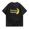 Banana Lover Fruit Summer Vacation T Shirt Vintage Washed Streetwear Homme Soft Comfortable Stretched Stylish Breathable
