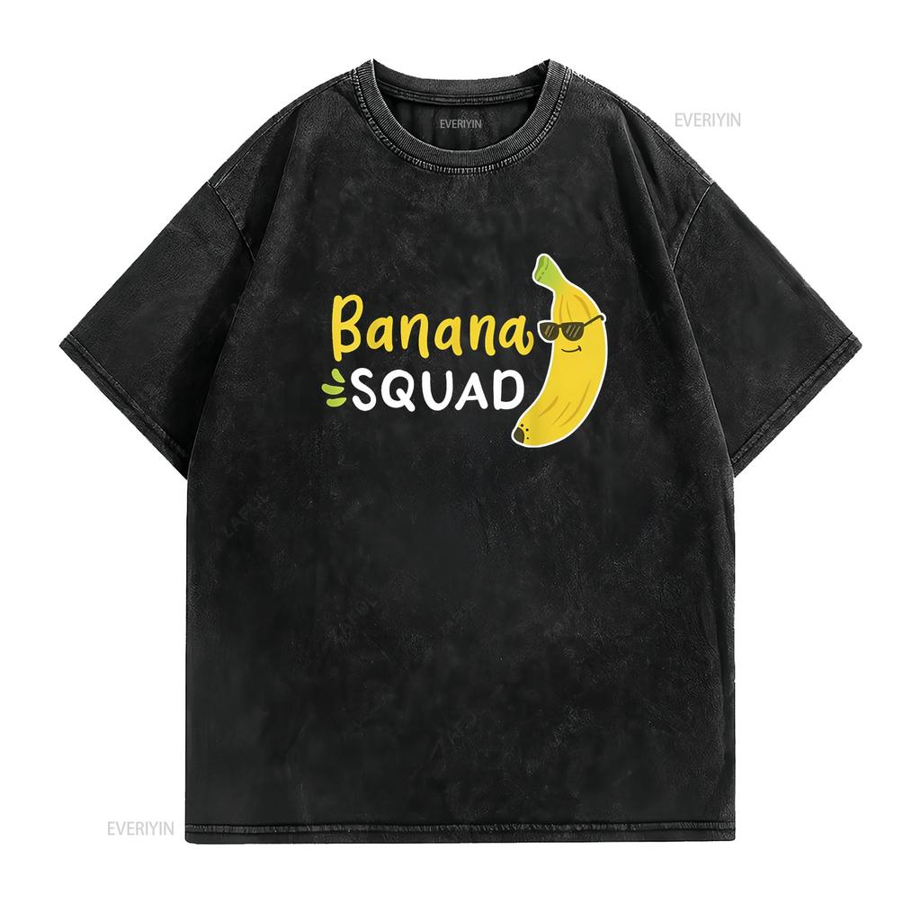 Banana Lover Fruit Summer Vacation T Shirt Vintage Washed Streetwear Homme Soft Comfortable Stretched Stylish Breathable