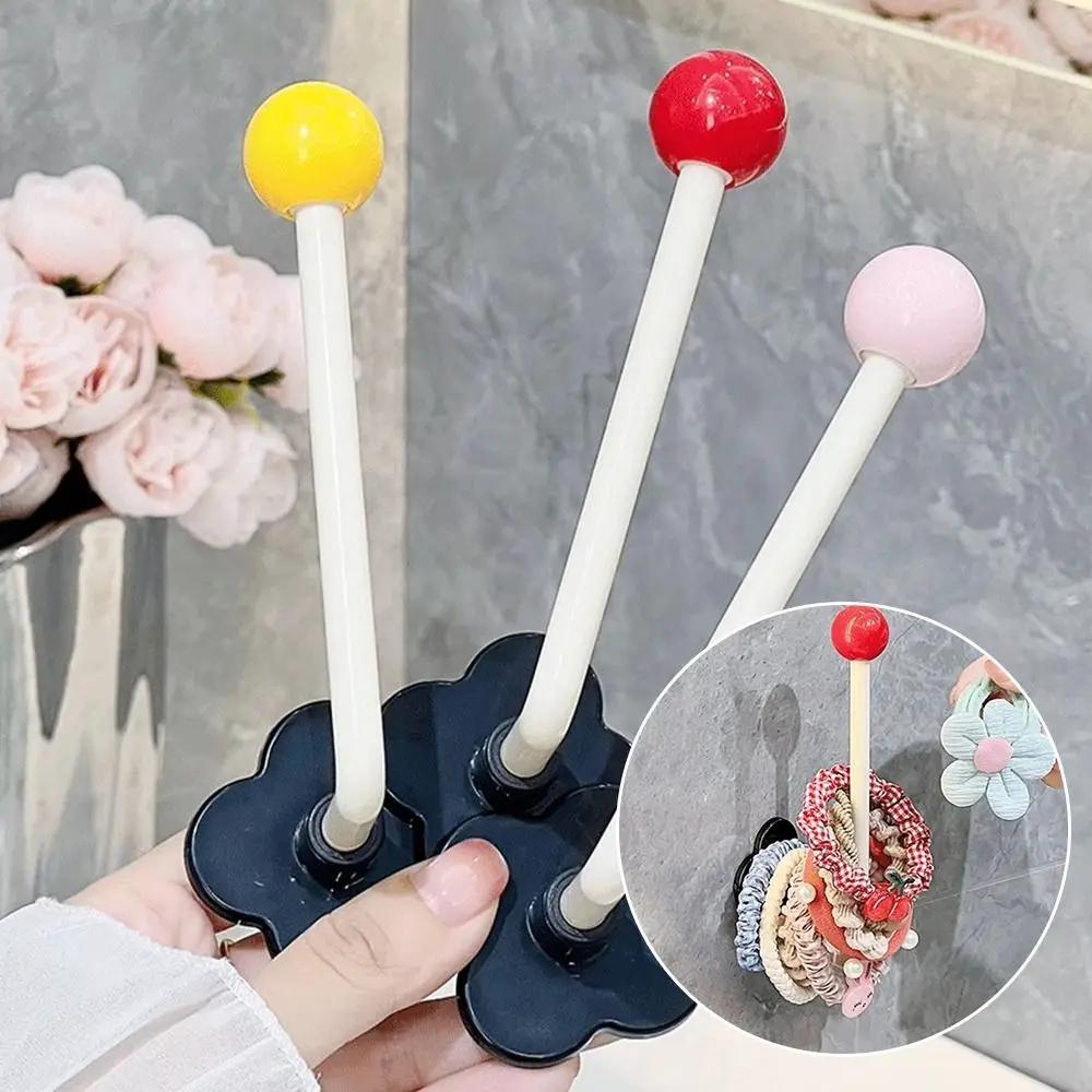New L-Shape Hairband Storage Hook Wall Mounted Punch Free Cloth Hanger Dopamine Kitchen Storage Rack