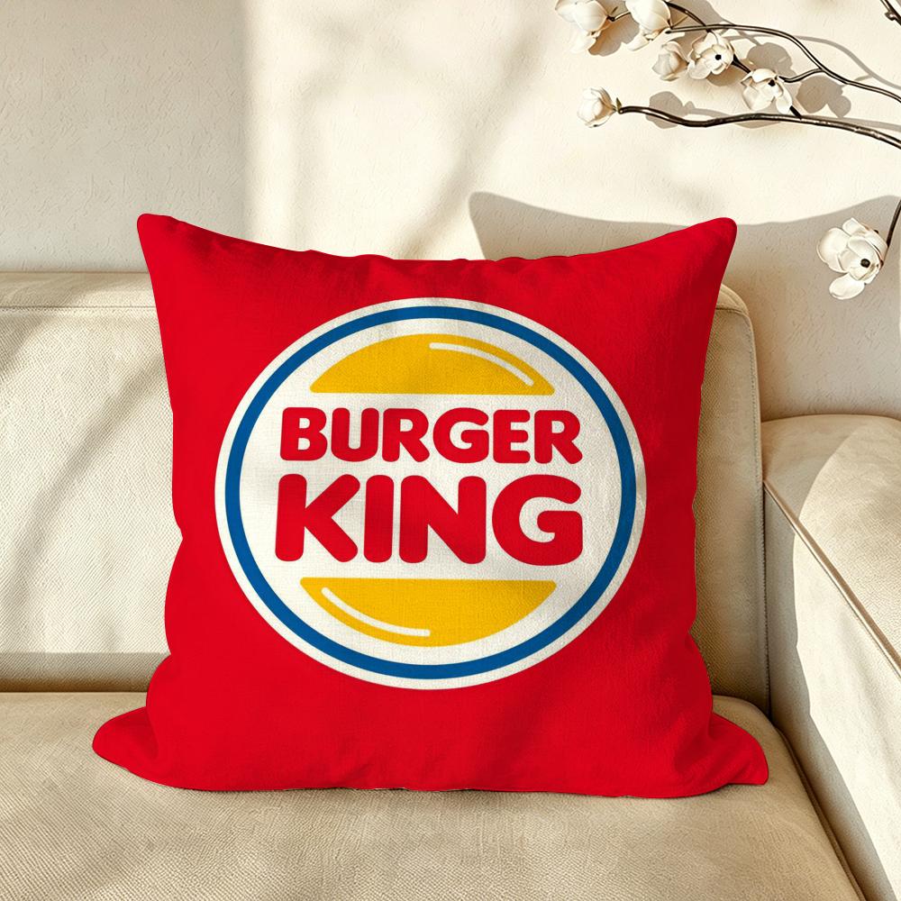 Food BBurger KKing Cushion Cover Pillow Case Antidustmite Pillowcase Silky Short Plush Sofa Cushion Cover hot