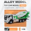 1:32 Electric Concrete Mixer Truck Model Diecast Car Miniature Alloy Toy Doors Opened Sound Light Pull Back Vehices Gift For Boy