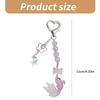 Trendy Acrylic Goldfish Charm Keychain with Star Bowknot Handmade Key Chain Versatile Keyring for Fashion Enthusiasts