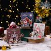 Merry Christmas Greeting Card With Envelope 3D Pop UP Santa Snowman Christmas Tree Friends Family Xmas Gifts Wishes Postcard