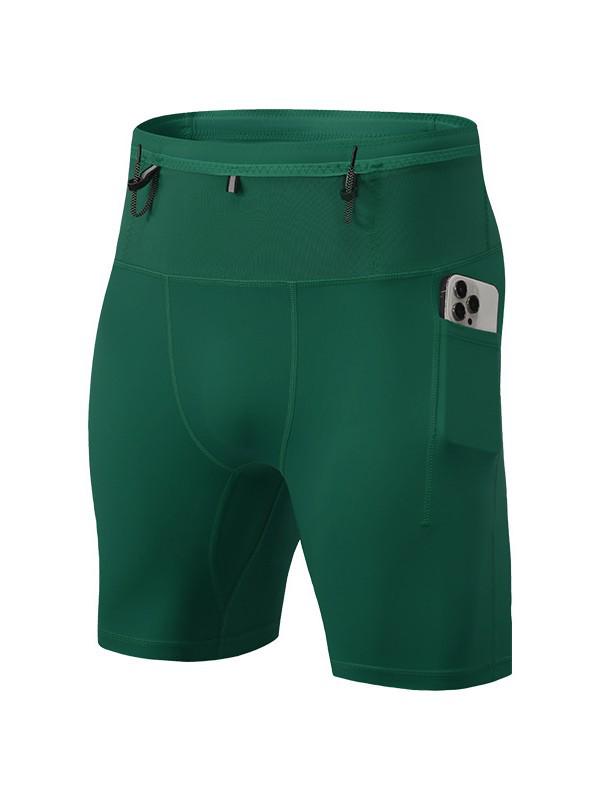 Men's High Elasticity Multi-Pocket Compression Running Shorts