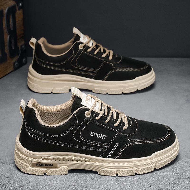 

Низкие кожаные туфли на шнуровке для занятий спортом на доске, модная повседневная обувь в стиле ретро для осени и зимы, повседневная мужская обувь для работы 44