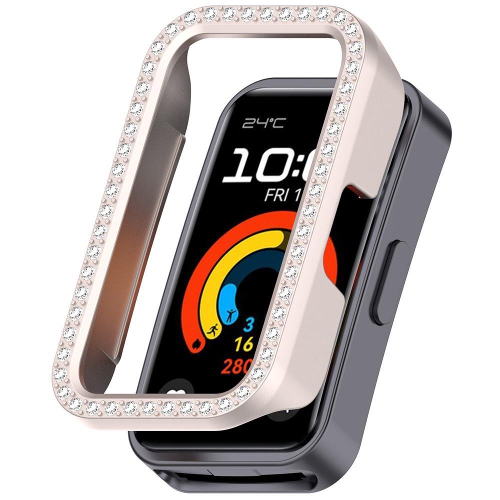 Diamond Case for HUAWEI Band 10/9/8 Accessories All-Around Hard Hollow PC Bumper Frame Shell Cover for Huawei Band10 Band9 Band8