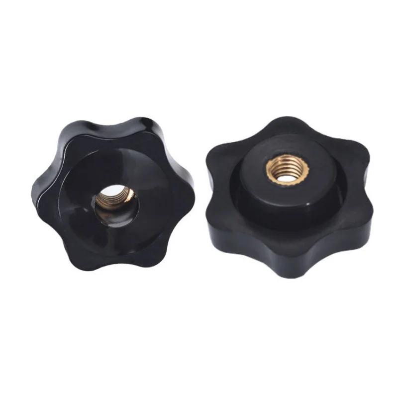 Черный Белый Пластик Слива Ручная Затяжная Гайка M4 M5 M6 M8 M10 M12 Ручка Резьба Звездчатая Механическая Гайка-Барашек Зажимная Ручка Ручные Гайки M8-3pcs(Head 48mm)