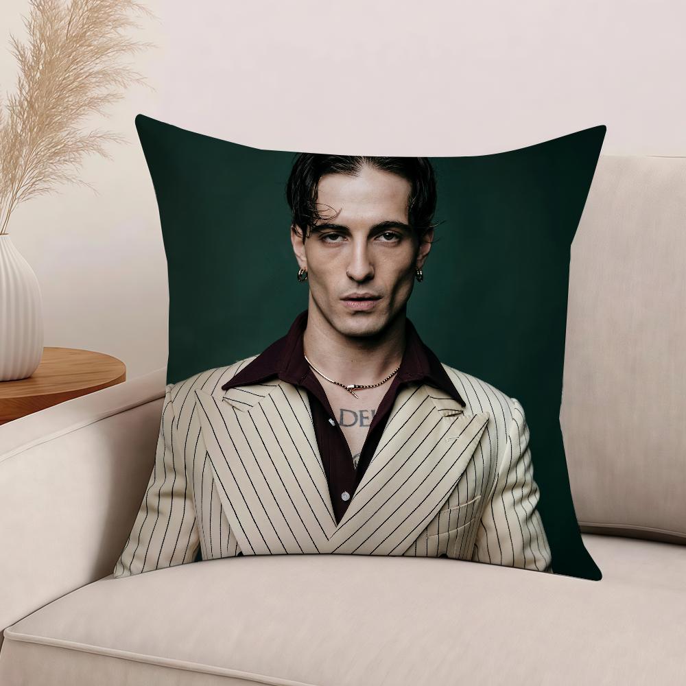 Singer Damiano David Funny Little Fears Pillow Case Office Cushions Suitable For Sofa Car Bedroom Decorative Cushion Cover