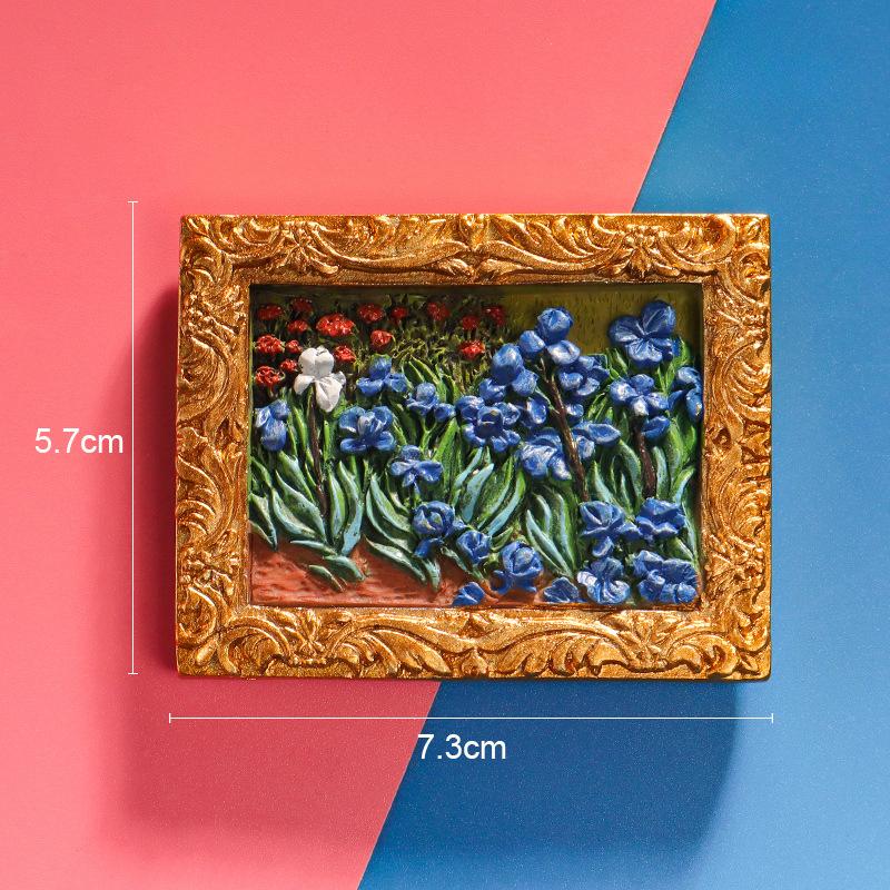 Van Gogh Refrigerator Magnets Cartoon Magnetic Stickers Handmade Resin Crafts Cute Souvenir Fridge Magnet Gift For Kids Birthday