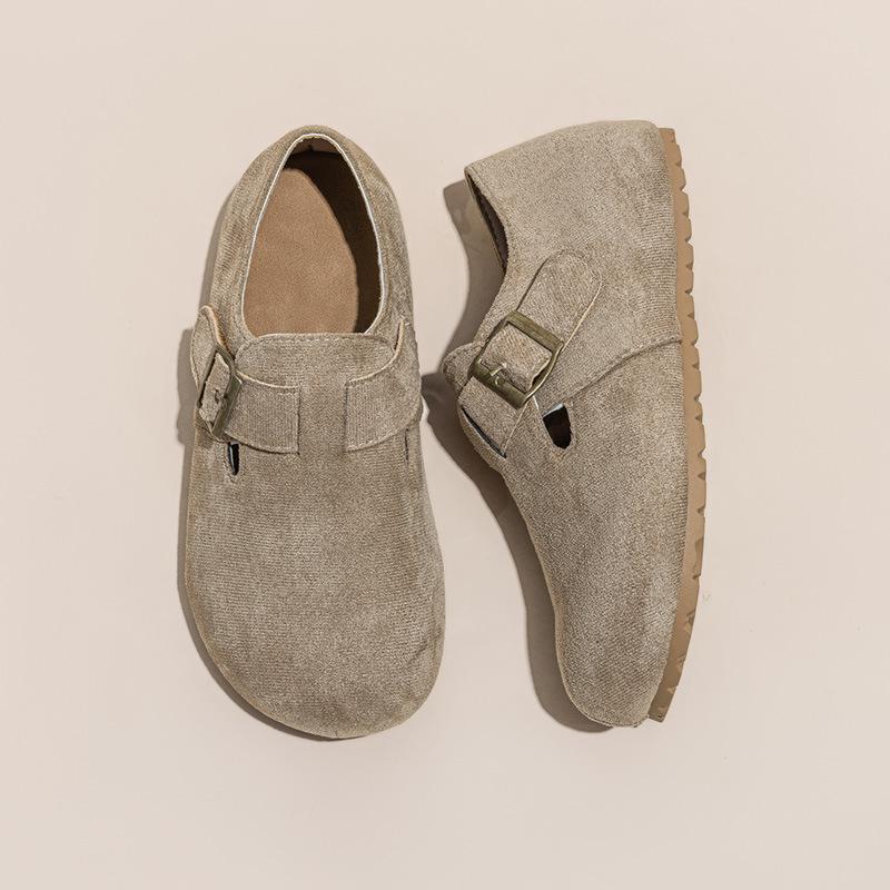 2025 new matte leather soft sole all-inclusive shoes Korean version versatile one-pedal Boken shoes inner height increase Boken single shoes women