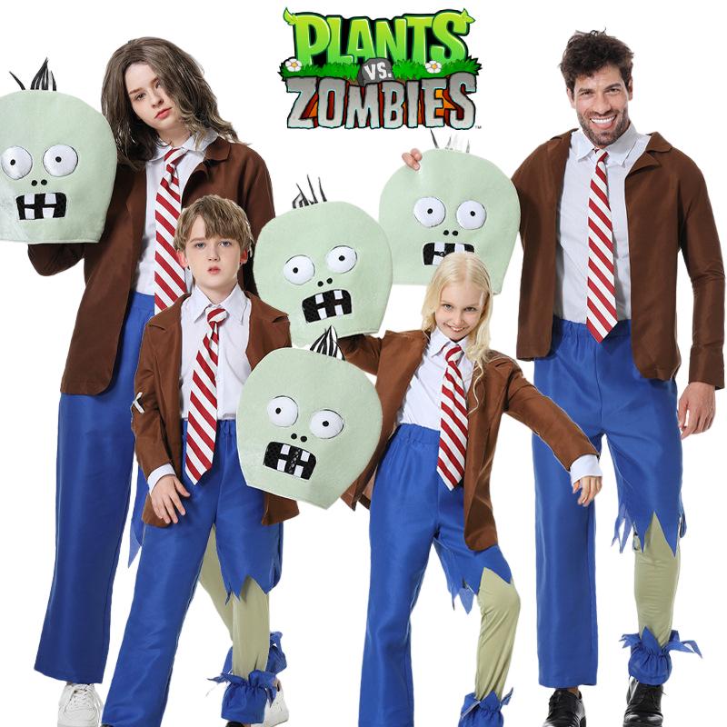 Zombies Vs Plants Cosplay Costume Set Halloween Dress Up Props Kids Gift Adults