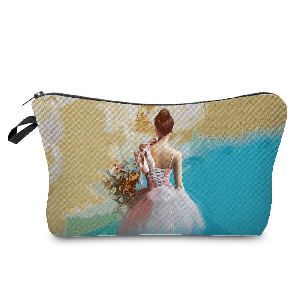 Damen Ballett Print Kosmetiktasche Toilettenartikel Organisieren Reise Aufbewahrungskoffer  6441