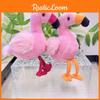 Lively Plush Flamingo Toy Hanging Keychain In Red Yellow And Shades Orange
