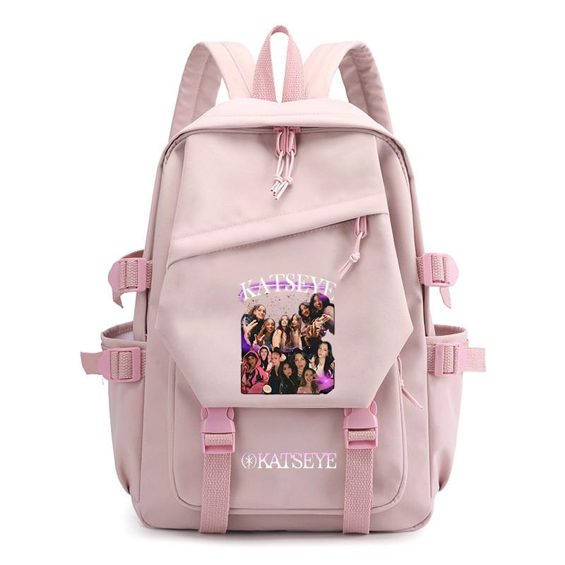 Kids Unisex KATSEYE Printed Backpack Student School Waterproof Casual Outdoor Travel Bag