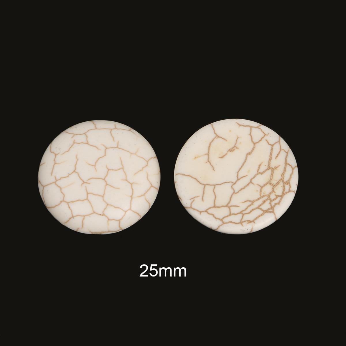 

Синтетические бирюзовые белые бусины с круглым камнем, круглые бусины для изготовления ювелирных изделий, браслет, ожерелье, ножной браслет 25mm 10pcs белый