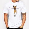 Cartoon-Druck Französische Bulldogge Herren T-Shirt Haltet durch Baby Herren Oberteile Kurzarm Freizeit-T-Shirts Hipster Lustiges Cooles T-Shirt