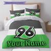 Hannover 96 Custom Name Pattern Bedding,Quilt Set Quilt Cover Pillowcase Home Birthday Gift(1 * duvet cover + 2 * pillowcase, without core)