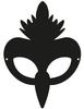 3 Rubbelkarten-Flachmasken Vögel - Schwarz