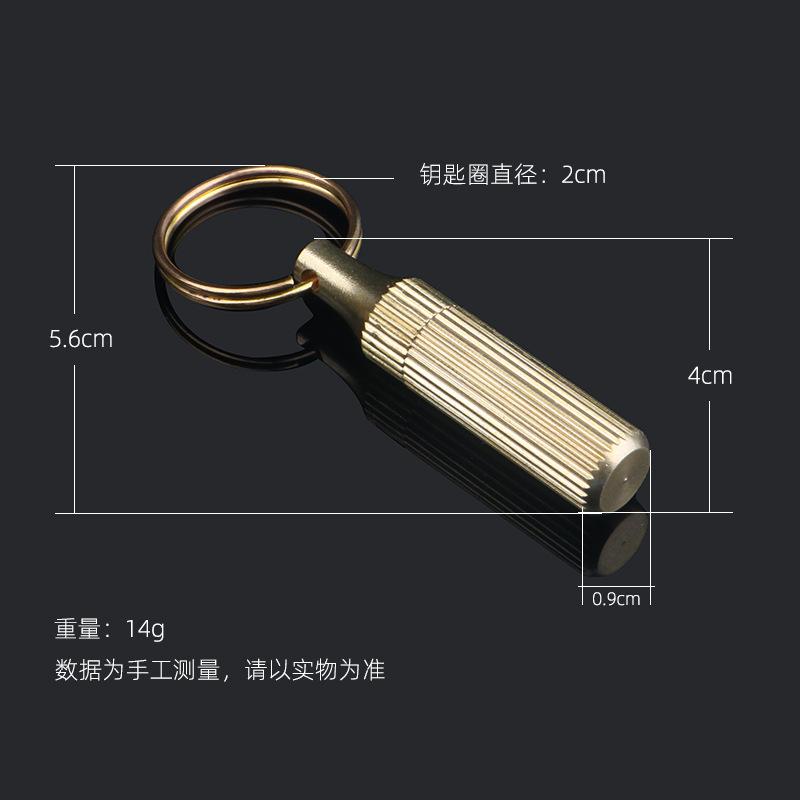 Mini Brass Capsule Pocket Knife Portable Survival Knife EDC Tools Keychain Outdoor Survival Emergency Mini Pocket Cutting Tool