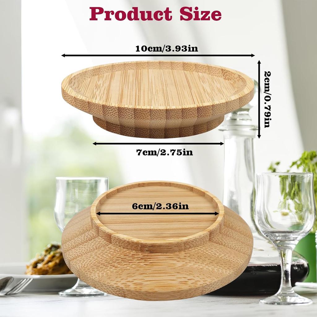 1/2/4Pcs Wine Glass Charcuterie Topper Bamboo Wine Glass Charcuterie Board Topper Wine Glass Topper Appetizer Plates for Party
