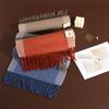 Original color matching enlarged 111 pure scarves for men and women, winter couples, high-end warm scarf, double-sided shawl