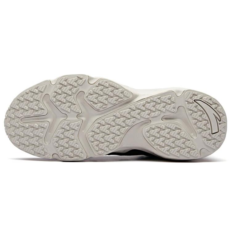 Anta Slip Resistant Abrasion Resistant High top Running Shoes Men's Black White 91846902-3