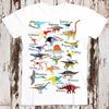 Dinosaurusnamen T-shirt Wilde Dieren Afbeeldingen Geschiedenis Cadeau Retro Stijl 8982