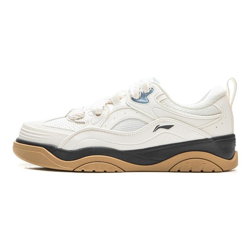 Li-Ning Zhengcheng 2.0 Mens Low Top Skate Shoes Off White AGCV327-1 41
