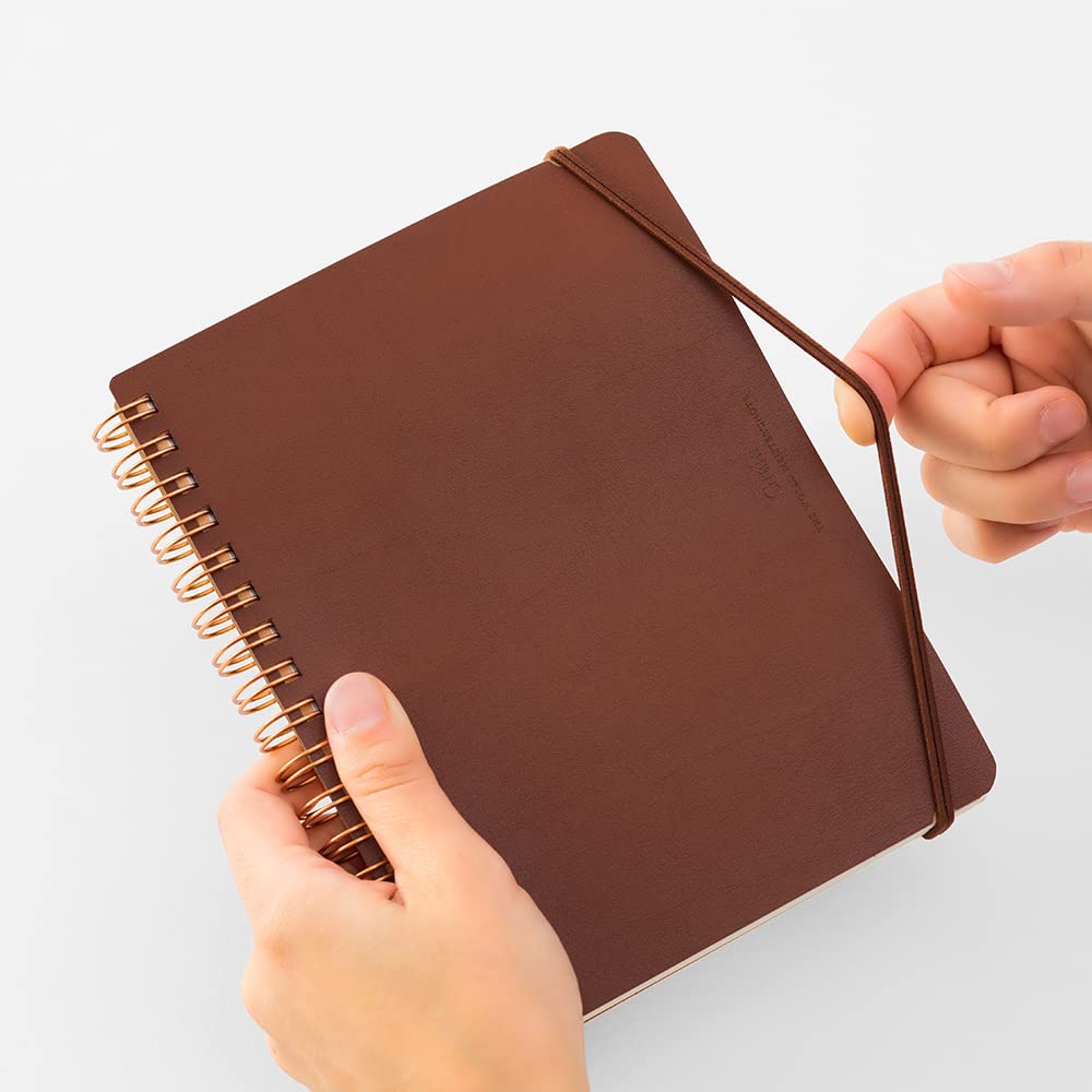 DESIGNPHIL MIDORI Grain Spiral Notebook B6 Dark Brown 15223006