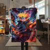 1 pièce Couverture en Flanelle Imprimée Dessin Animé, Haute Qualité Confortable pour Toutes les Saisons, Décoration de Maison, Chaleur et Confort, Parfait pour un Cadeau de Noël ou d'Anniversaire