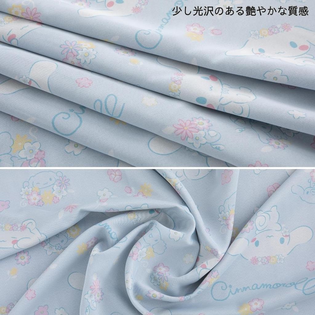 Sanrio Cinnamoroll Cinnamon Blackout Set of 4 Blackout 2 Lace 100cm Wide X 200cm Cute Girl Character Curtains, (2 Curtains, Curtains), Long, Washable,