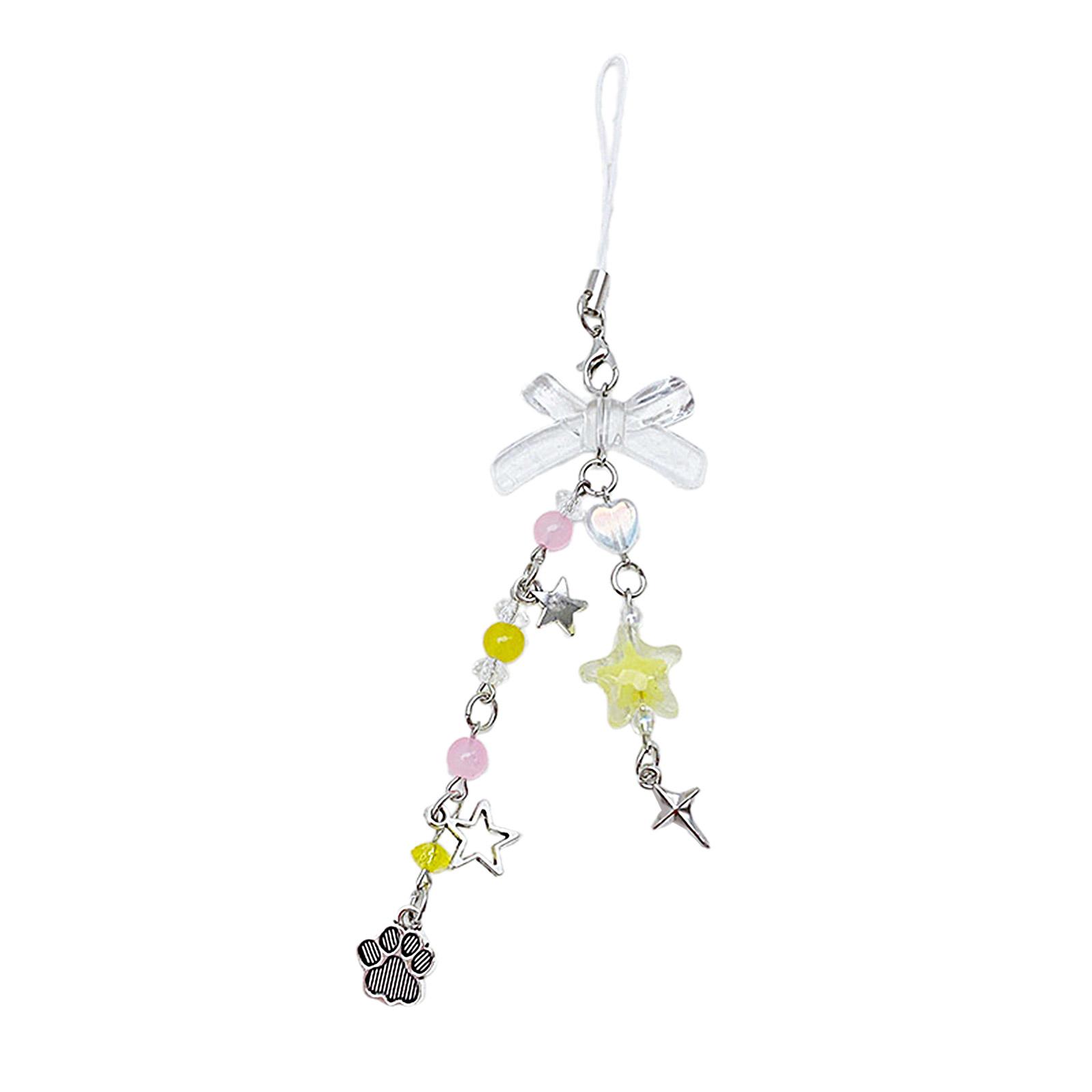 

Привлекательный телефонный брелок с уникальным бантом, стильный брелок для ключей, аксессуары для телефона, сумка, кулон для кошелька, рюкзака, кошелька 3