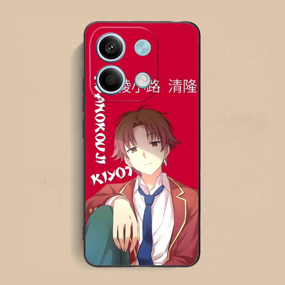 Black Pretty Printed Classroom of the Elite Ayanokoji Pattern Phone Case Compatible with Xiaomi Redmi Note Redmi Note14