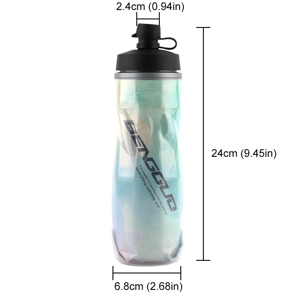 610ml Insulated Bike Water Bottle with Dust Cover Squeeze Sports Bottle Keep Water Cooler Cycling Water Bottle Cycling Equipment
