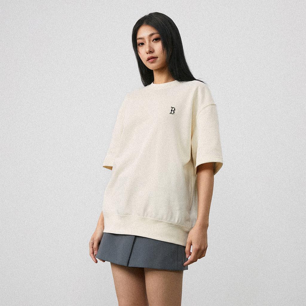 New MLB SS24 Set In Sleeve T Shirt Unisex White 3ARSB1243-43CRD