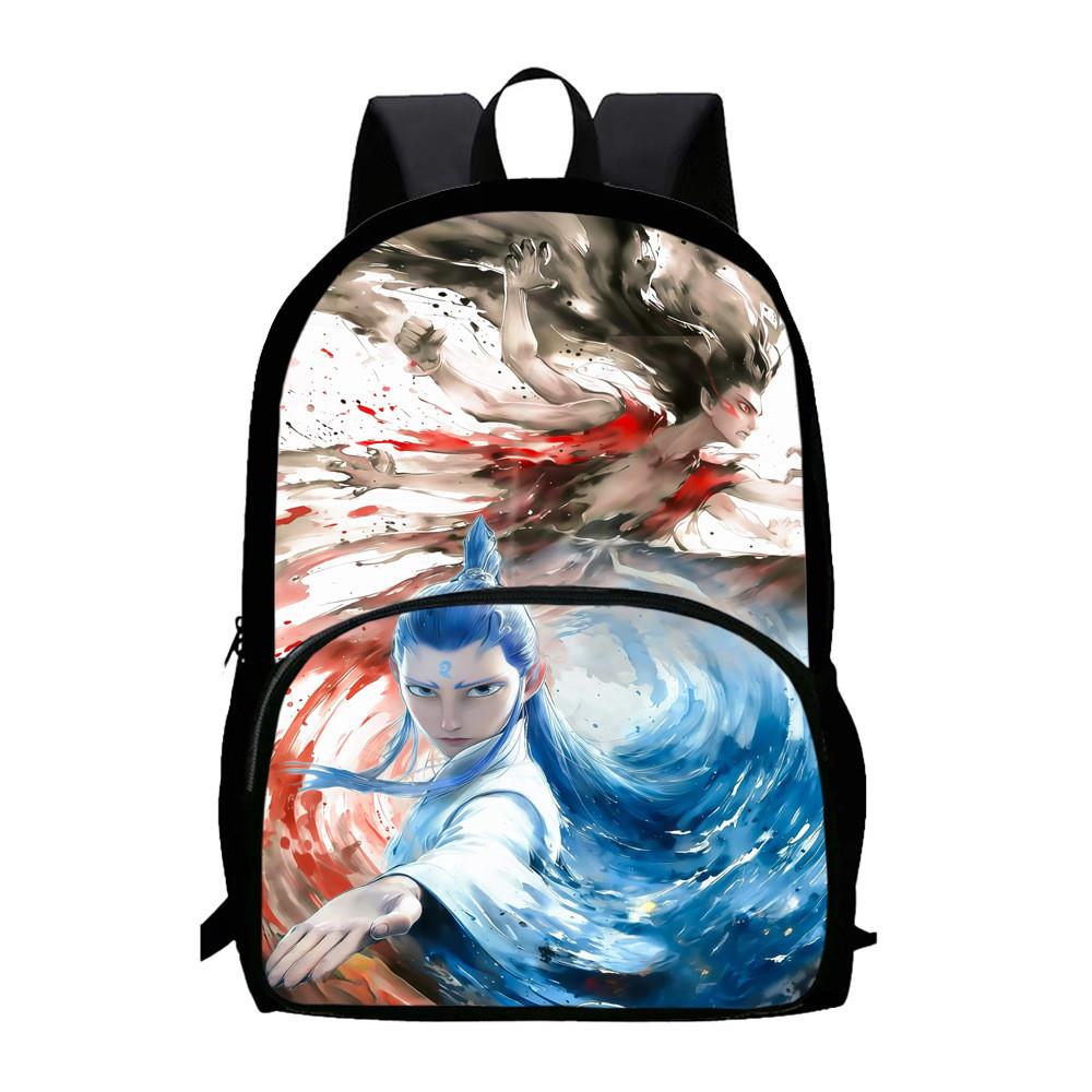 Durable Backpack Nezha Oxford Bookbag For School Use Large Capacity Gift Bag