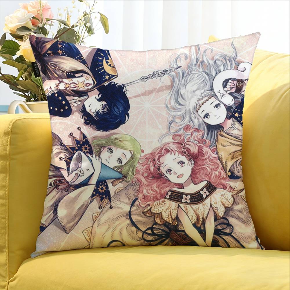 Anime Witch Hat Atelier Various Sizes Square Pillow Case For Car Home Bedchamber Decor