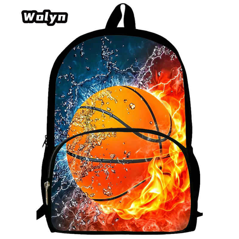 Basketball Basketball School Bag High Definition Printing Multifunctional Cross-Border Backpack