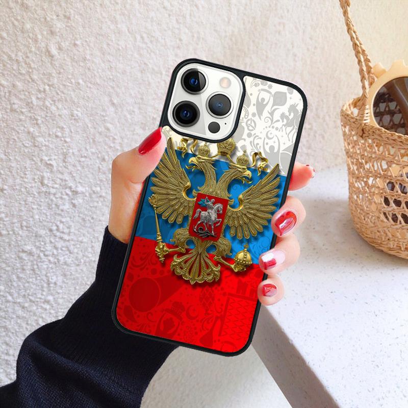 Russia Coat of Arms Phone Case for iPhone 17 Air 16 15 14 12 13 PLUS 11 PRO MAX Back Cover Fundas Shell
