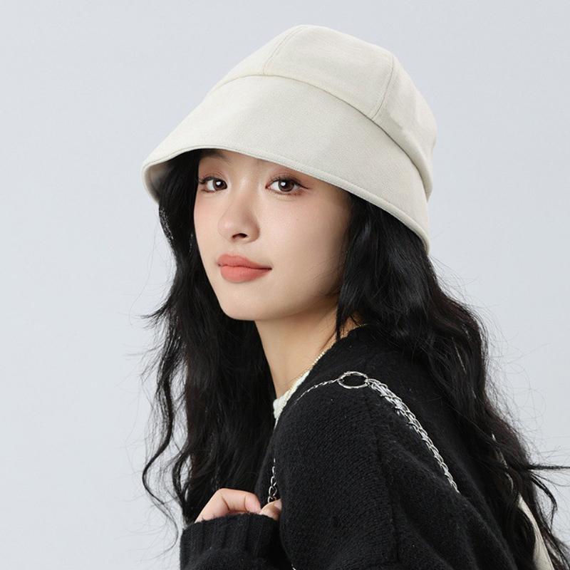 Fisherman Hat Women's Warm Basin Hat Autumn Winter Strap Bucket Hat