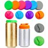 6 Pack Reusable Silicone Soda Can Lids Protective Covers Fit Standard Beer Juice Drink Cans For Home Kitchen Bar Daily Use