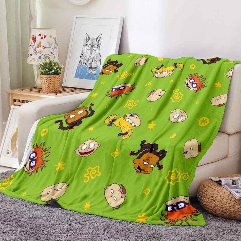 Rugrats Flannel Blanket, High quality Comfortable for All Seasons, Home Decor, Warmth and Comfort