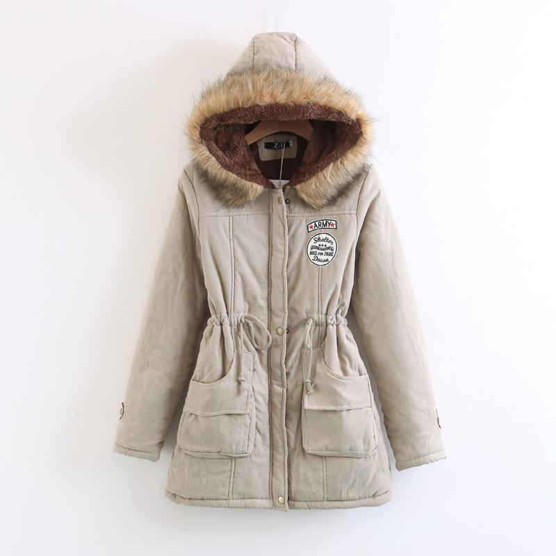 Manteau long à capuche en laine d'agneau style coréen grande taille pour femme - Hiver 2023